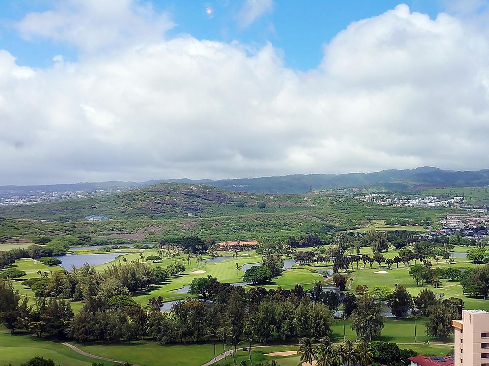 Golf course and mountain view