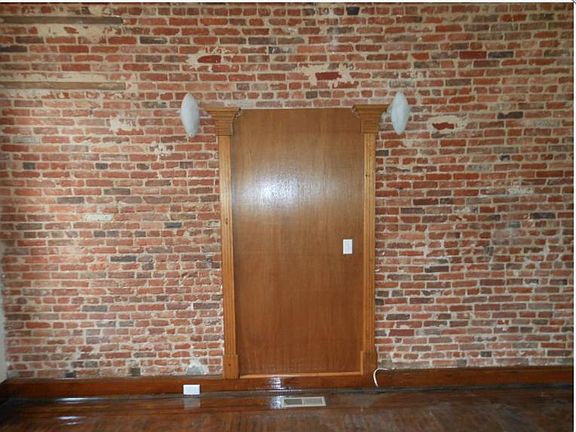 Exposed brick wall detail