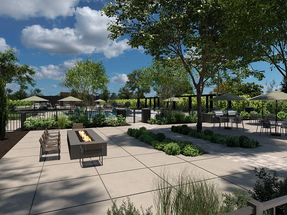 MainLine Apartment Homes - Firepit and Grill Area Rendering