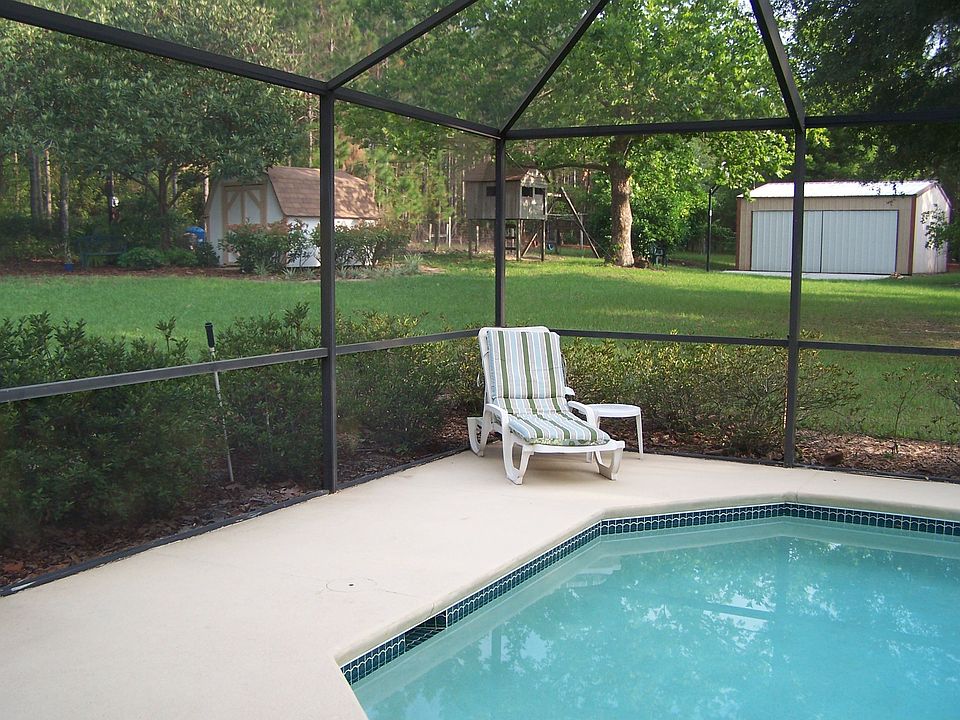 sreened pool 24 foot work shop