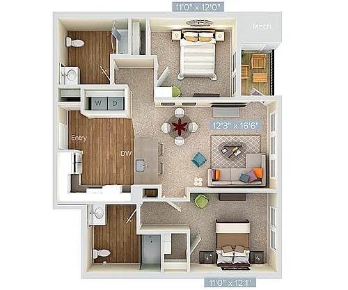 Floor plan B2-HP-sc2-1064