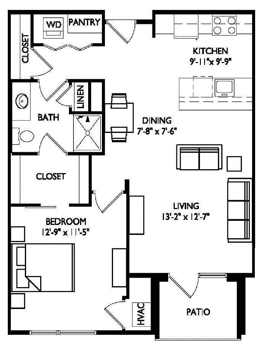 Floor plan 1 Bedroom