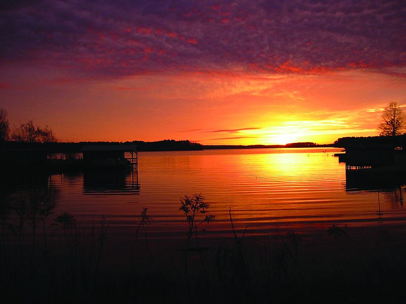 Sunset view from back yard