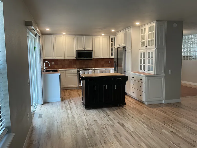 View of kitchen from family room