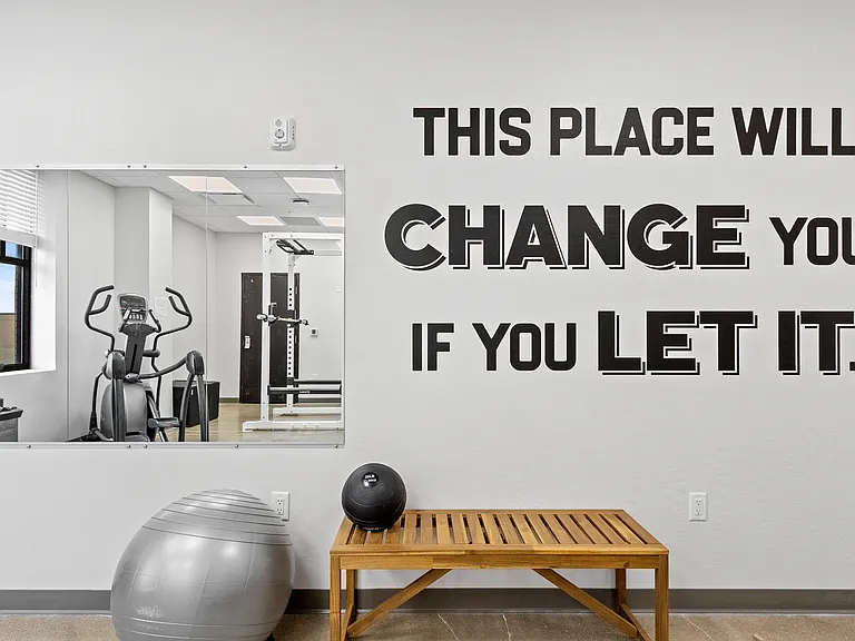 Because 'leg day' shouldn't involve traffic. Free weights, cardio, and medicine balls just steps away.