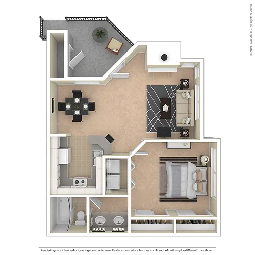 Floor plan 1 Bed 1 Bath