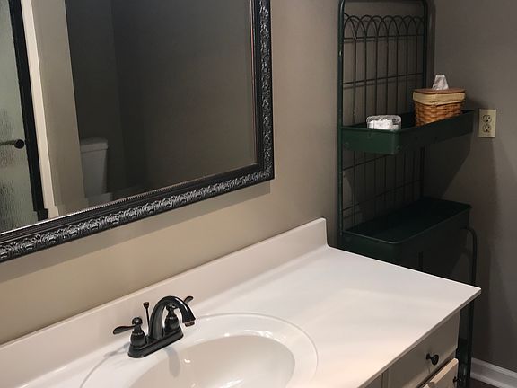 New counter top and toilet.