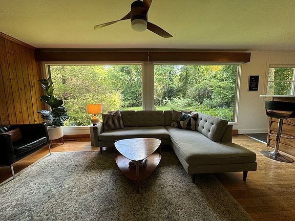 Backyard view with garden space