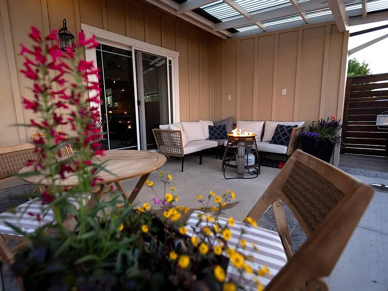 Beautiful covered backyard patio