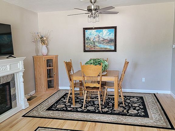 Dining Room with ceiling fan