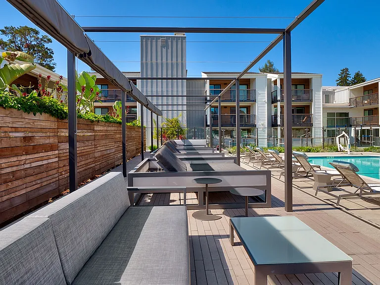 Relax by the saltwater pool