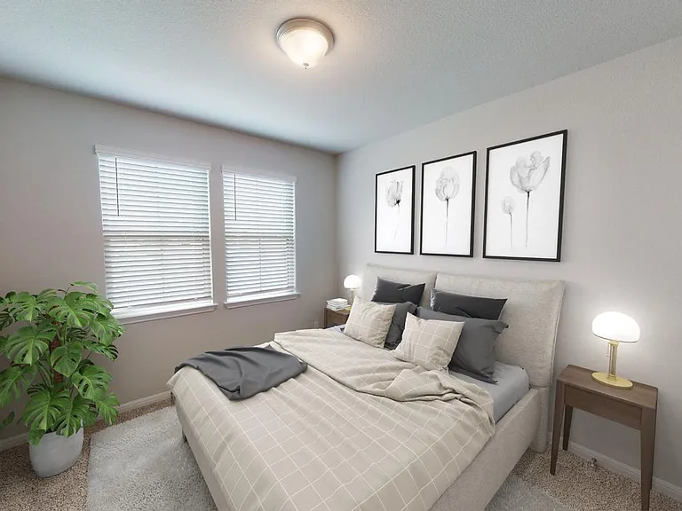 Bedroom 4. This image shows a virtually furnished space. Bedrooms come unfurnished.