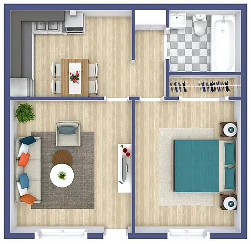 Floor plan 1 bedroom
