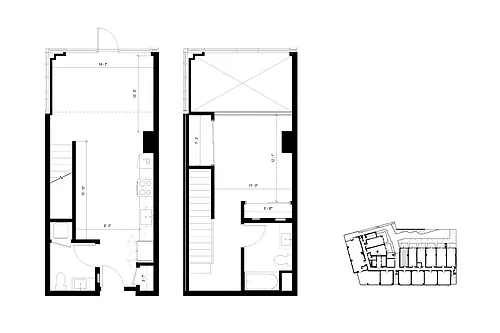 Floor plan A4th 1 Bedroom Loft