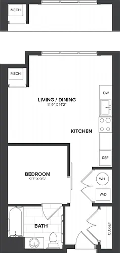 Floor plan Studio Alcove-S2.10