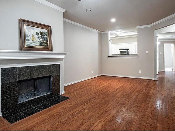 Living Room with Kitchen view