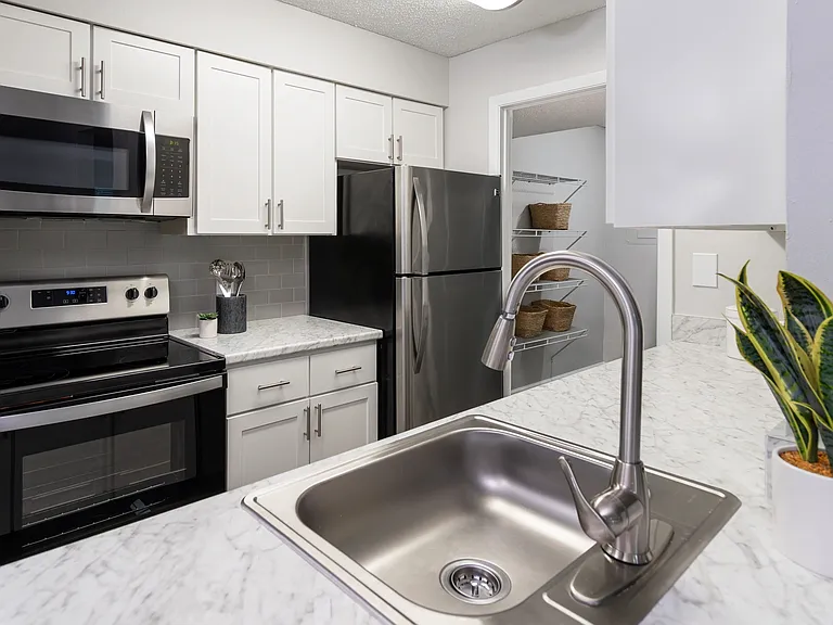 Our kitchens are equipped with state-of-the-art stainless-steel appliances for ultimate culinary delight in a space that you'll love to be.
