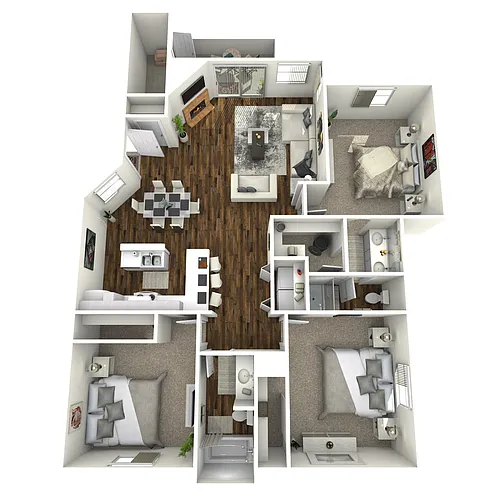 Floor plan 3 Bed 2 Bath
