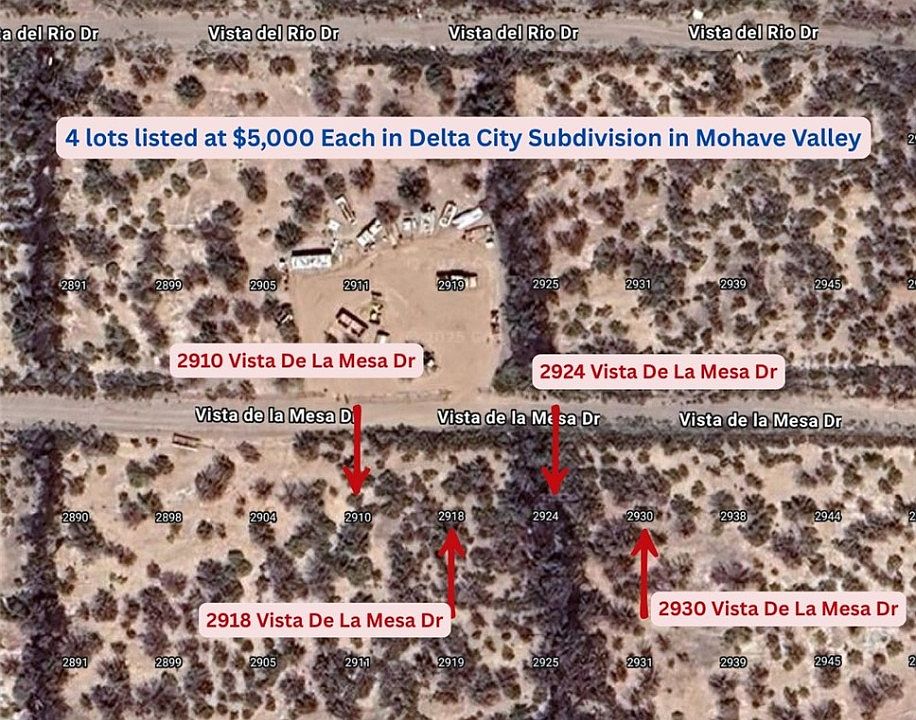 2nd image of 4 Lots on Vista De La Mesa Drive