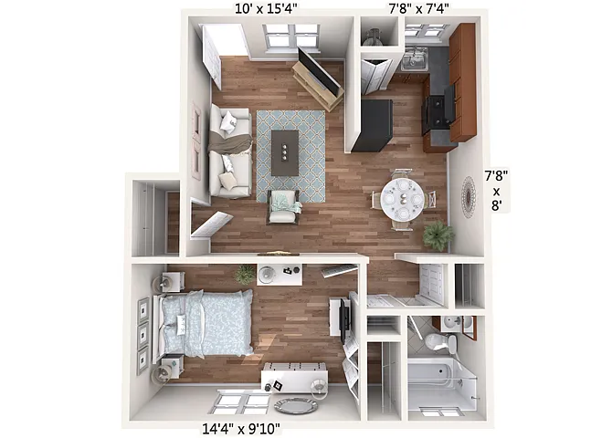 Floor plan 1 Bedroom