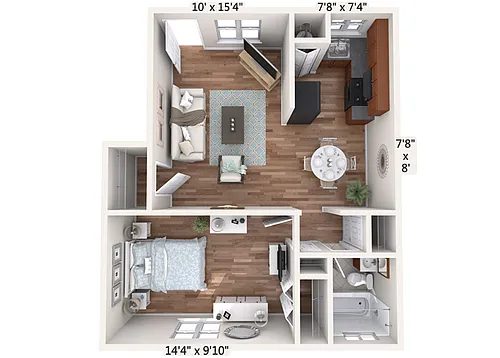 Floor plan 1 Bedroom