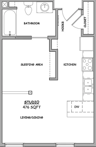 Floor plan Studio