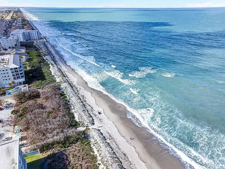 Drone view - looking North (complex is situated on the the west side of A1A and a few hundred feet from the breaking waves).
