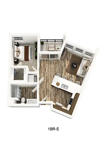 Floor plan 1br-e