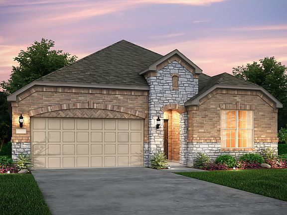 The Parker, a one-story home with 2-car garage, shown with Home Exterior 35