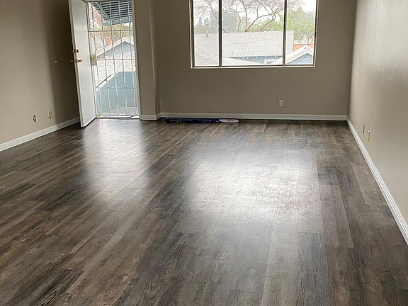 Living looking at entry door