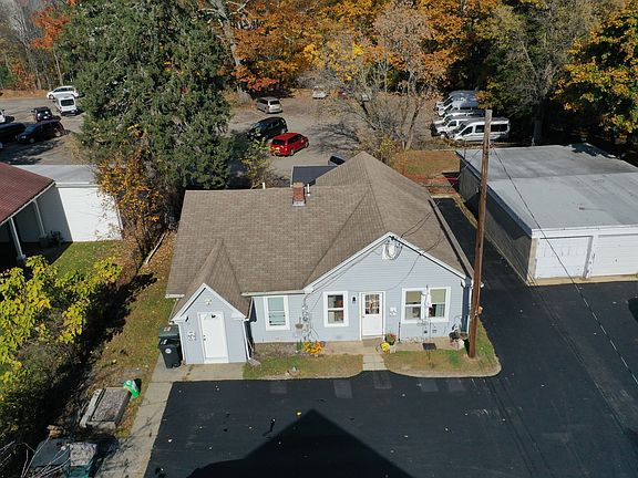 Recently paved parking area