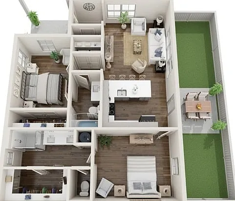 2 Bed Blackberry Twin ADA 2 Bed Blackberry Twin ADA