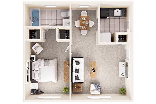 Floor plan One Bedroom