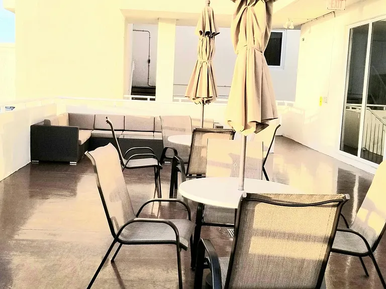 BBQ and sitting area