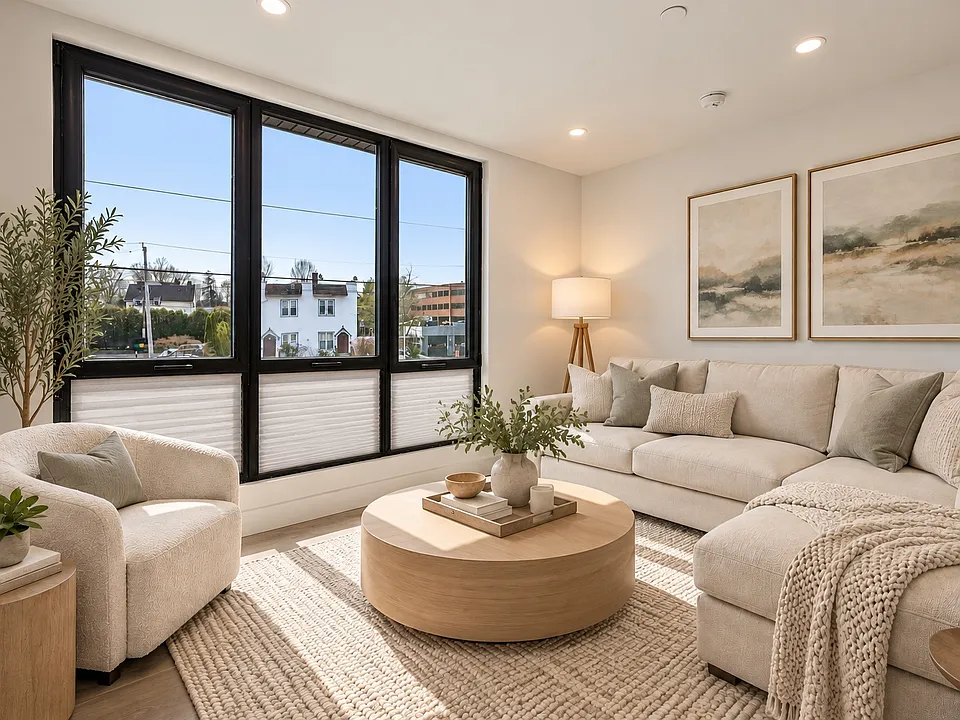 Virtually staged Living Room