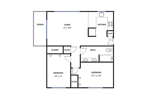 Floor plan 2 Bedroom