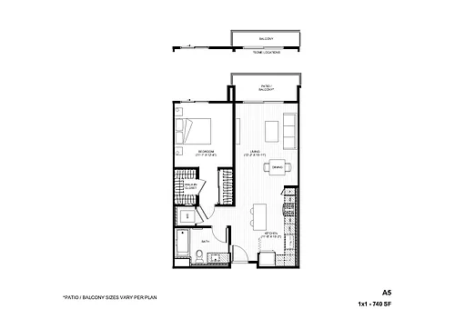 Floor plan A5 1X1