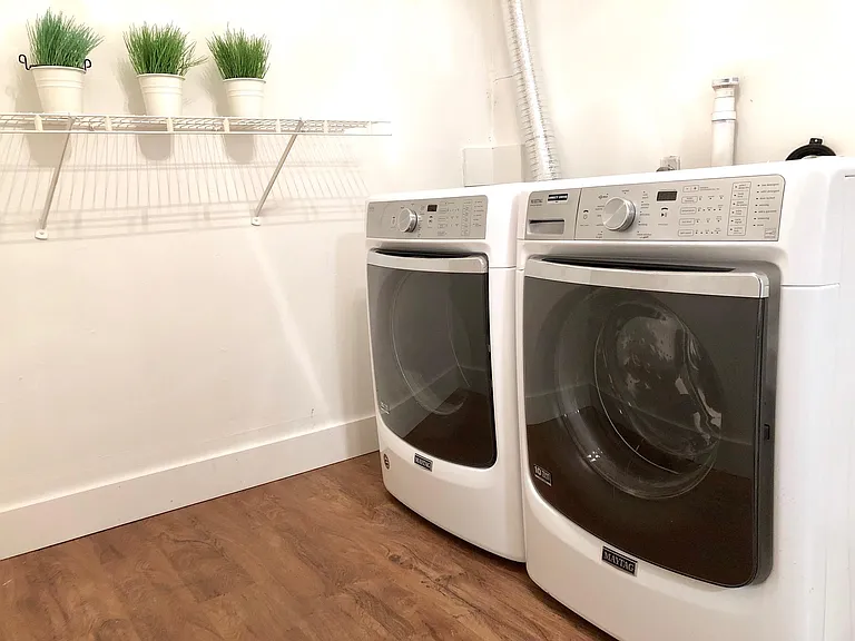 Commercial grade washer & dryer.