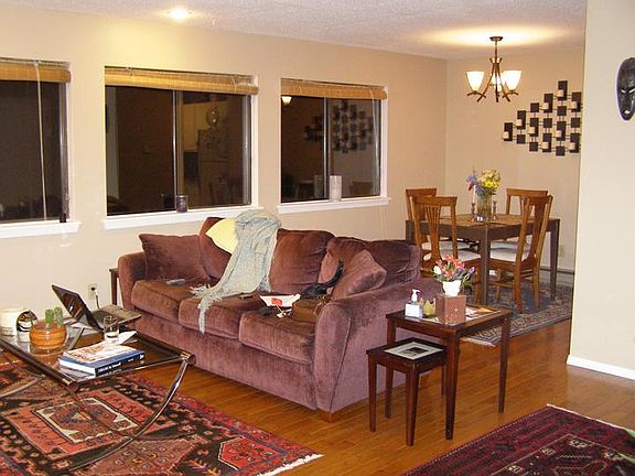 Open living room and dining