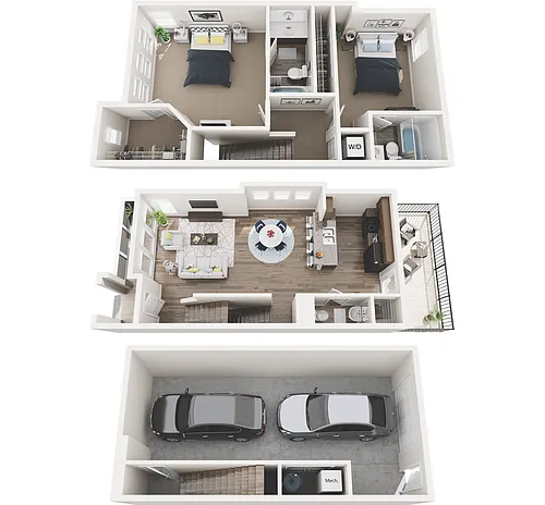 Floor plan 2C - Panorama Townhome with Attached Garage