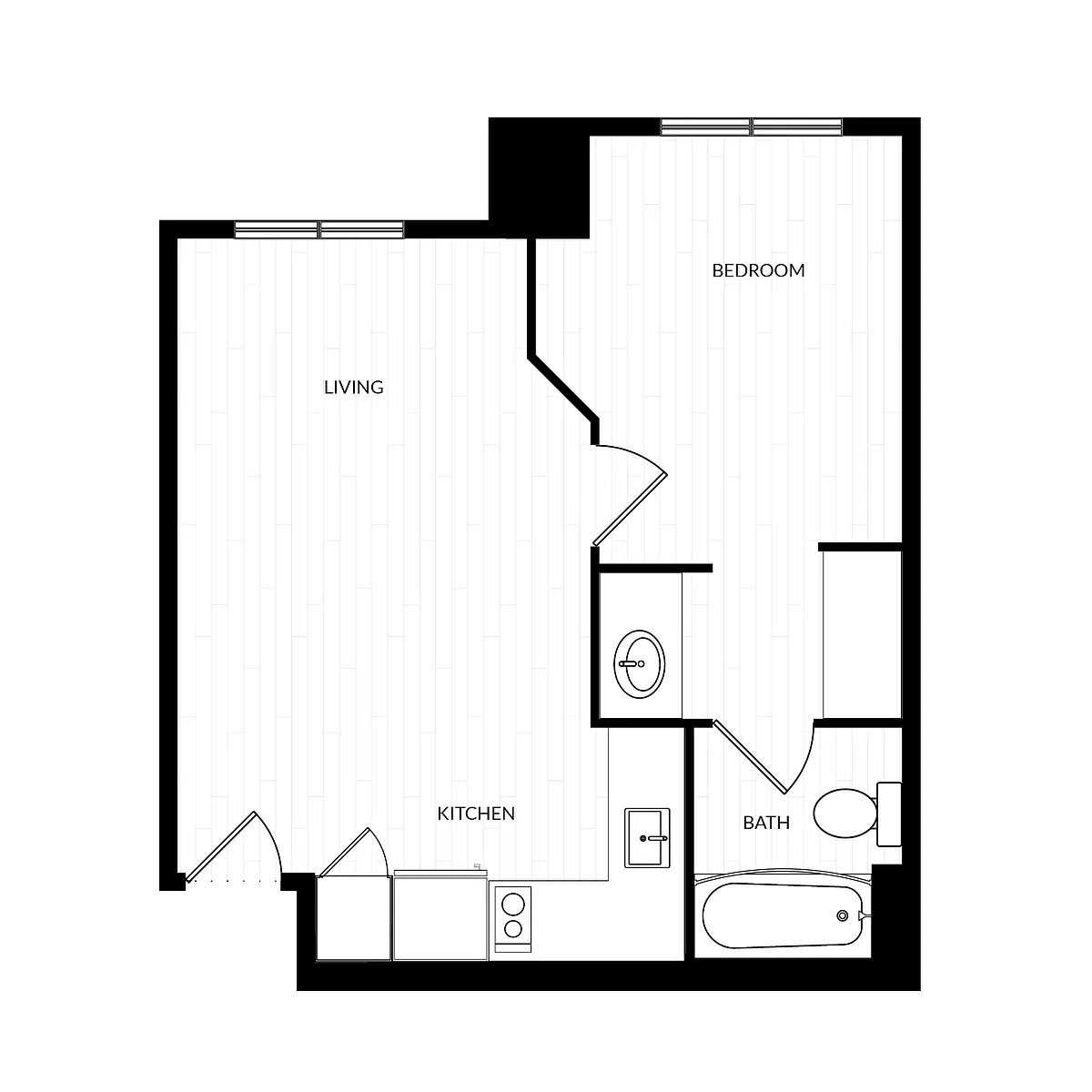 Floor plan 1X1 A