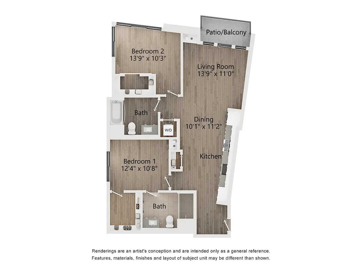 Floor plan 2 BR TYPE C