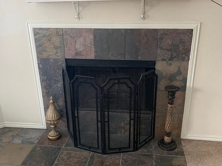 Family room fireplace