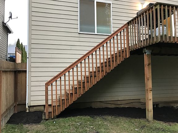 Stairs to back yard