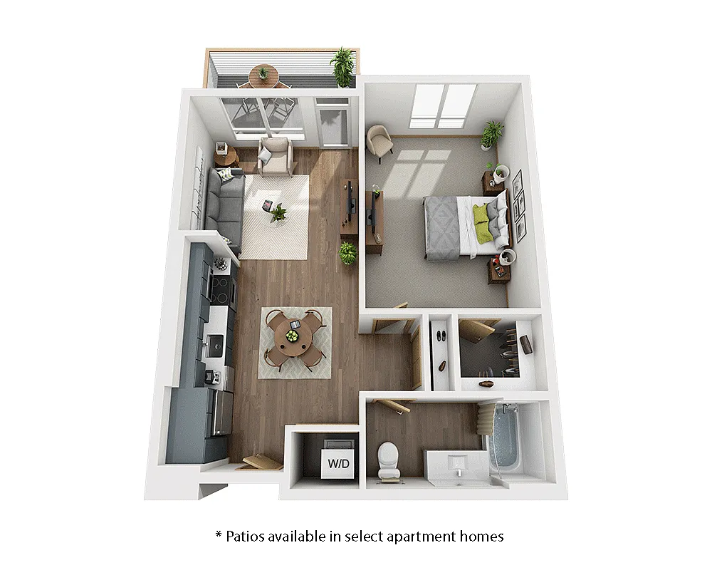 Floor plan One Bedroom A1G-CL1