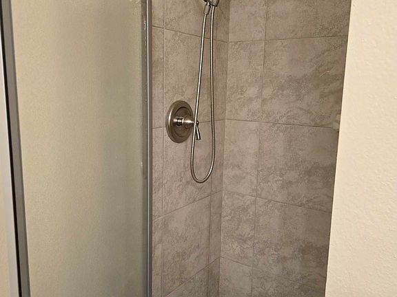 downstairs bathroom shower.