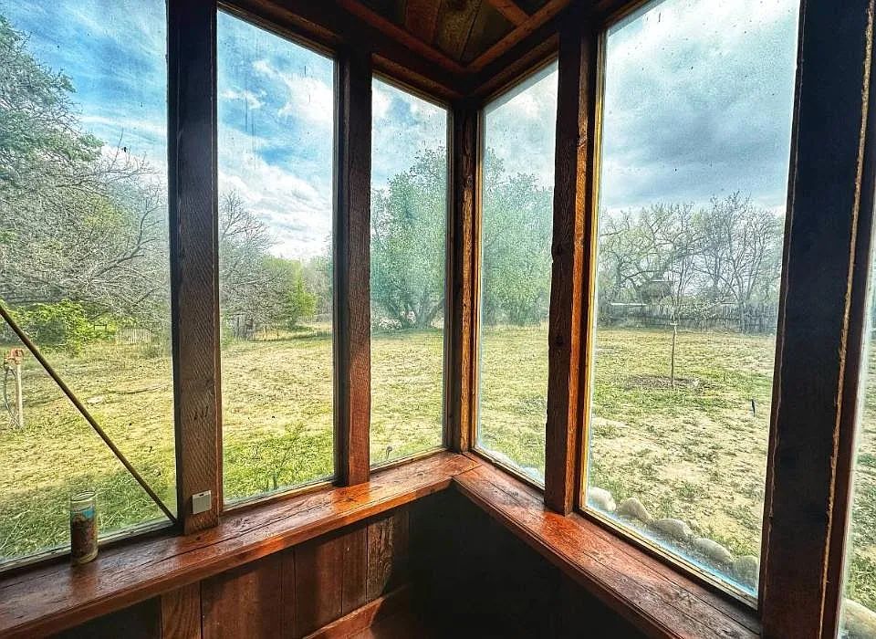 View from sunroom to yard. - 356 County Road 57