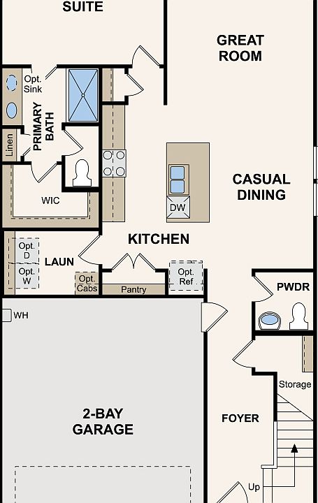 First Floor 2-Bay Garage