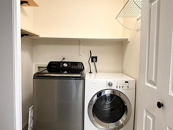 Laundry room in kitchen area