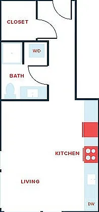 Studio, 1 Bath - Apt J Studio, 1 Bath - Apt J